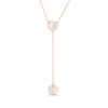Thumbnail Image 0 of 0.085 CT. T.W. Diamond Half Circle Y-Necklace in 10K Rose Gold