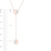 Thumbnail Image 1 of 0.085 CT. T.W. Diamond Half Circle Y-Necklace in 10K Rose Gold