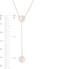 Thumbnail Image 2 of 0.085 CT. T.W. Diamond Half Circle Y-Necklace in 10K Rose Gold