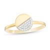 Thumbnail Image 0 of 0.065 CT. T.W. Diamond Half Circle Ring in 10K Gold