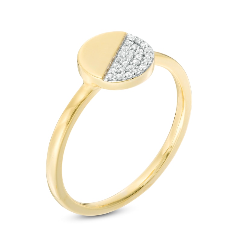 0.065 CT. T.W. Diamond Half Circle Ring in 10K Gold|Peoples Jewellers