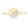 Thumbnail Image 3 of 0.065 CT. T.W. Diamond Half Circle Ring in 10K Gold