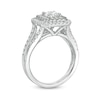 Thumbnail Image 3 of 1.50 CT. T.W. Diamond Double Octagonal Frame Split Shank Engagement Ring in 14K White Gold