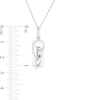 Thumbnail Image 3 of 0.088 CT. T.W. Diamond &quot;faith&quot; Dog Tag and Wing Outline Pendant in Sterling Silver