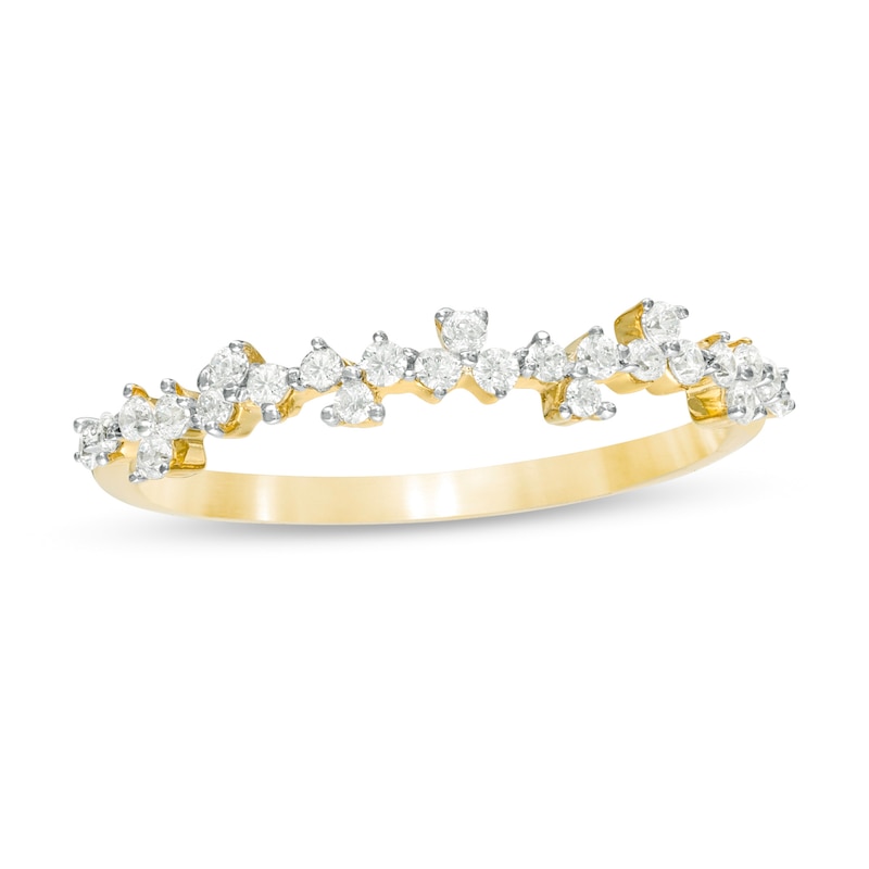 Main Image 1 of 0.23 CT. T.W. Diamond Scatter Anniversary Band in 10K Gold