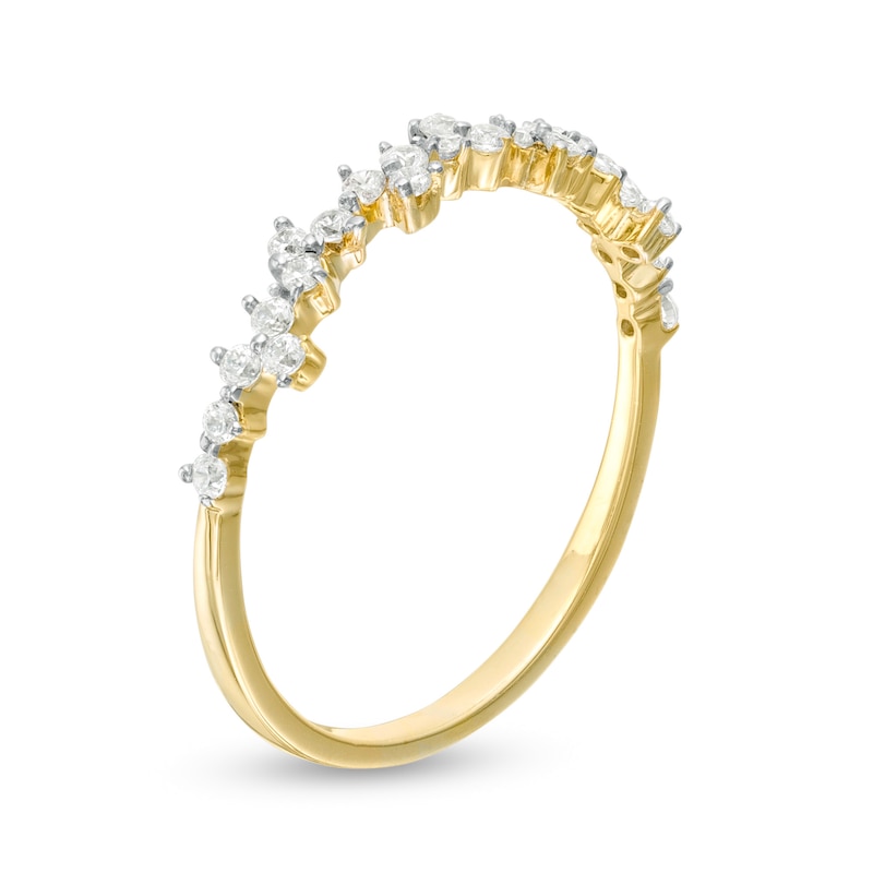 0.23 CT. T.W. Diamond Scatter Anniversary Band in 10K Gold | Peoples ...