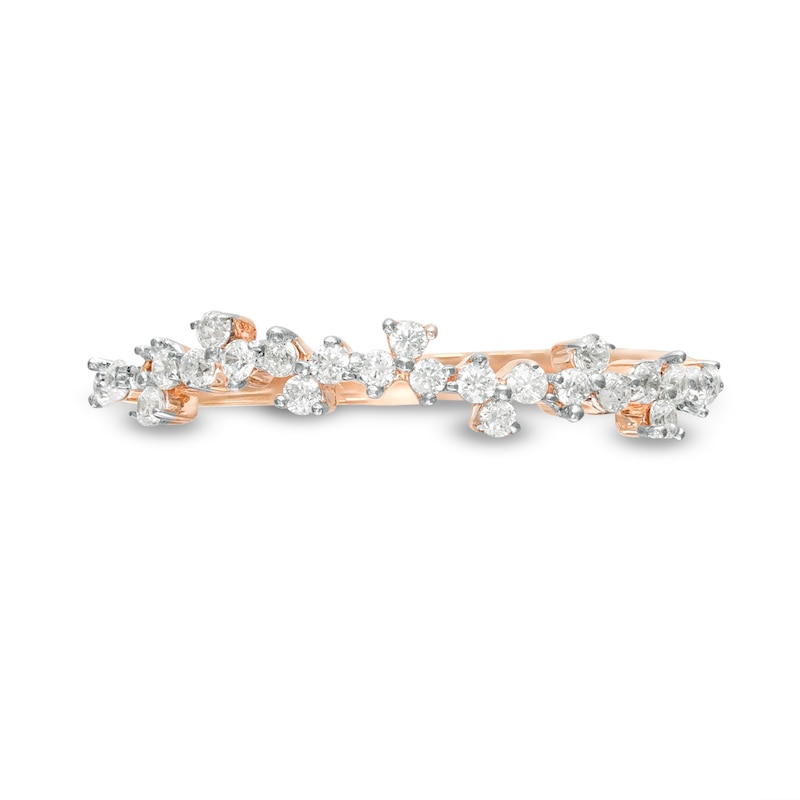 0.23 CT. T.W. Diamond Scatter Anniversary Band in 10K Rose Gold