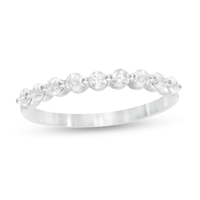 0.37 CT. T.W. Diamond Nine Stone Anniversary Band in 10K Gold