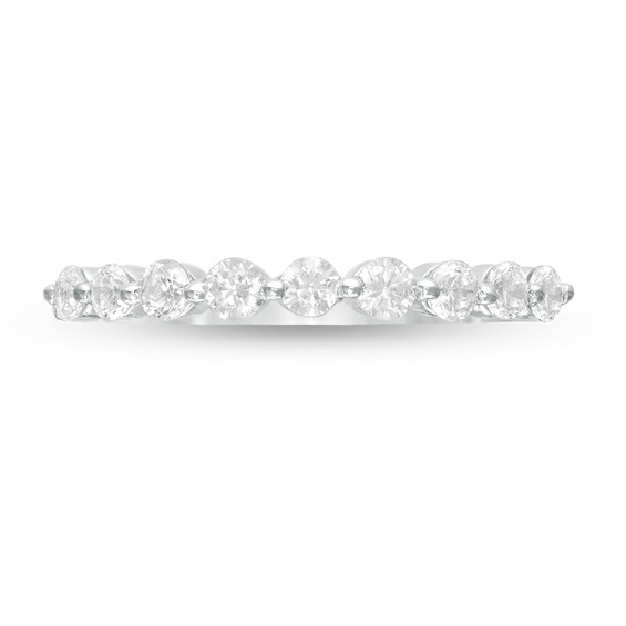 0.37 CT. T.W. Diamond Nine Stone Anniversary Band in 10K Gold