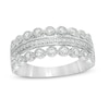 0.37 CT. T.W. Diamond Multi-Row Art Deco Band in 10K White Gold