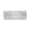 0.37 CT. T.W. Diamond Multi-Row Art Deco Band in 10K White Gold