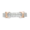 Thumbnail Image 3 of 0.23 CT. T.W. Diamond "X" Collar Band in 10K Two-Tone Gold