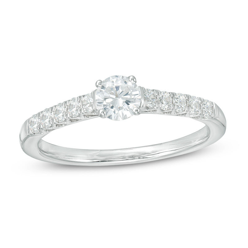 0.60 CT. T.W. Certified Canadian Diamond Engagement Ring in 14K White Gold (I/I1)|Peoples Jewellers