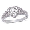 0.18 CT. T.W. Diamond Heart-Shaped Frame Vine Vintage-Style Promise Ring in Sterling Silver