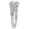 0.18 CT. T.W. Diamond Heart-Shaped Frame Vine Vintage-Style Promise Ring in Sterling Silver