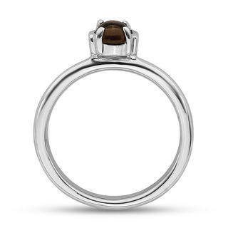 Stackable Expressions™ 5.0mm Smoky Quartz Ring in Sterling Silver