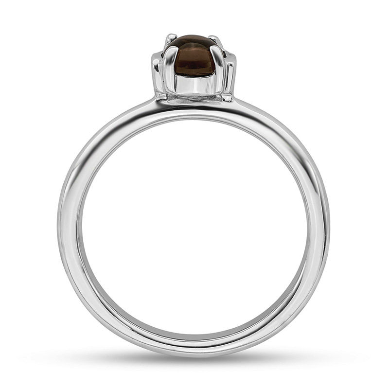 Stackable Expressions™ 5.0mm Smoky Quartz Ring in Sterling Silver|Peoples Jewellers