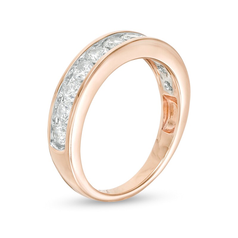 Main Image 3 of 0.85 CT. T.W. Diamond Anniversary Band in 10K Rose Gold