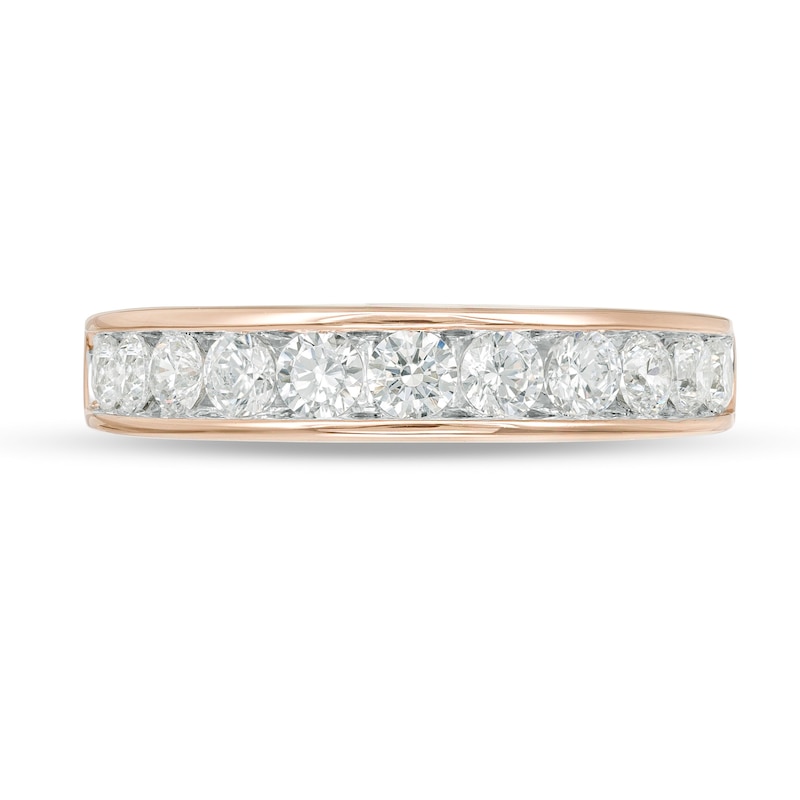 Main Image 4 of 0.85 CT. T.W. Diamond Anniversary Band in 10K Rose Gold