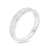 CT. T.W. Baguette and Round Diamond Alternating Anniversary Band in 10K White Gold