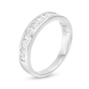 Thumbnail Image 2 of 0.85 CT. T.W. Baguette and Round Diamond Alternating Anniversary Band in 10K White Gold