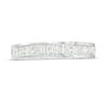 Thumbnail Image 3 of 0.85 CT. T.W. Baguette and Round Diamond Alternating Anniversary Band in 10K White Gold