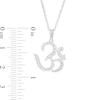 0.115 CT. T.W. Diamond Scalloped Om Symbol Pendant in Sterling Silver