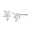 Thumbnail Image 0 of 0.087 CT. T.W. Diamond Floral Stud Earrings in 10K White Gold