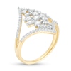 Thumbnail Image 2 of 0.69 CT. T.W. Diamond Open Shank Kite Ring in 10K Gold