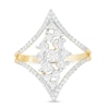 Thumbnail Image 3 of 0.69 CT. T.W. Diamond Open Shank Kite Ring in 10K Gold