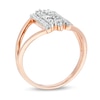 0.45 CT. T.W. Diamond Linear Cluster Split Shank Ring in 10K Rose Gold