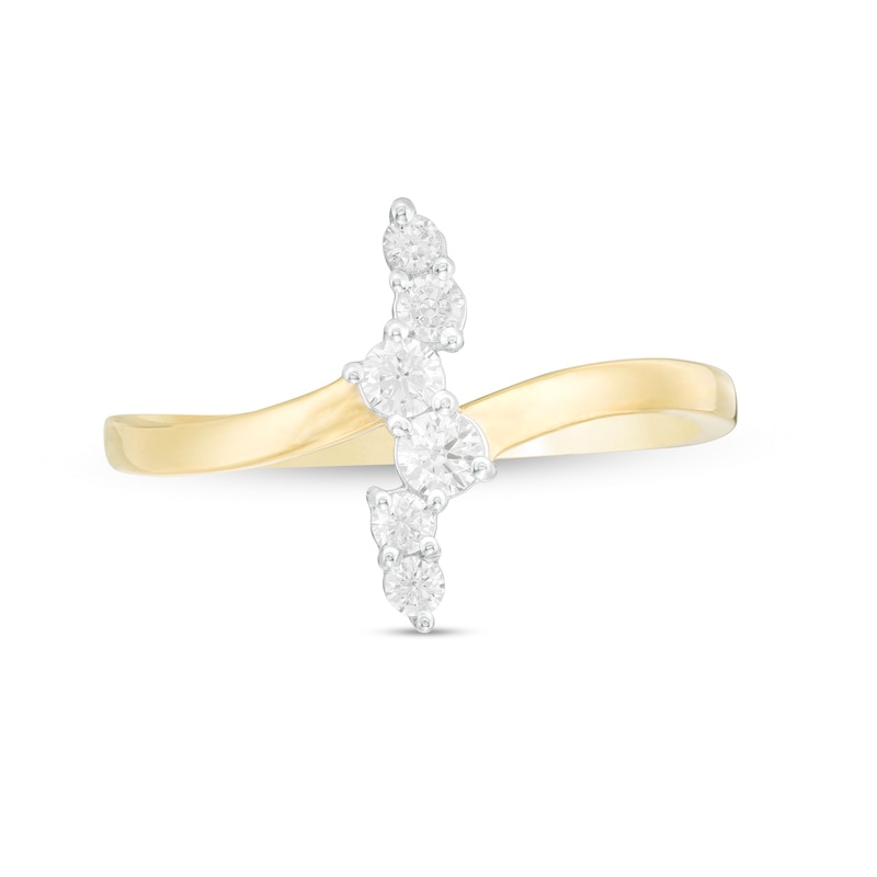 0.23 CT. T.W. Journey Diamond Bypass Ring in 10K Gold|Peoples Jewellers