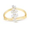 0.29 CT. T.W. Diamond Linear Scatter Split Shank Ring in 10K Gold