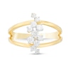 Thumbnail Image 3 of 0.29 CT. T.W. Diamond Linear Scatter Split Shank Ring in 10K Gold