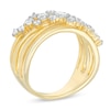 0.58 CT. T.W. Diamond Scatter Overlay Orbit Ring in 10K Gold