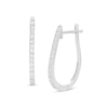 0.23 CT. T.W. Diamond U-Hoop Earrings in Sterling Silver