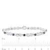 Thumbnail Image 3 of 3.5mm Lab-Created Blue Sapphire Infinity Knot Bracelet in Sterling Silver - 7.5"