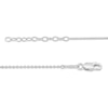 Pear-Shaped and Round Lab-Created Ruby Three Stone Chandelier Anklet in Sterling Silver - 10"