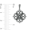 0.065 CT. T.W. Diamond Filigree Drop Earrings in Sterling Silver with Black Rhodium