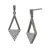 0.23 CT. T.W. Diamond Kite-Shaped Drop Earrings in Sterling Silver with Black Rhodium