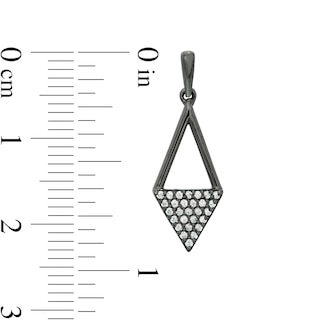 0.23 CT. T.W. Diamond Kite-Shaped Drop Earrings in Sterling Silver with Black Rhodium