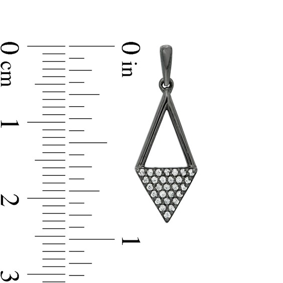 0.23 CT. T.W. Diamond Kite-Shaped Drop Earrings in Sterling Silver with Black Rhodium