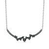 Thumbnail Image 0 of 0.45 CT. T.W. Black Diamond Scatter Necklace in 10K White Gold and Black Rhodium