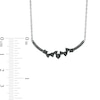 Thumbnail Image 2 of 0.45 CT. T.W. Black Diamond Scatter Necklace in 10K White Gold and Black Rhodium