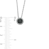 0.45 CT. T.W. Enhanced Black and White Diamond Frame Pendant in 10K White Gold and Black Rhodium