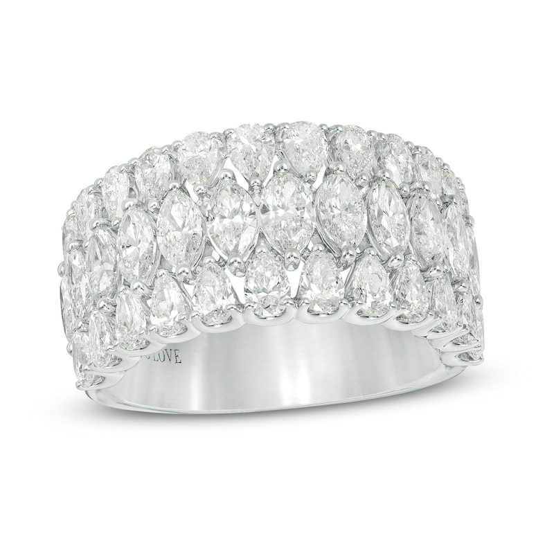 Vera Wang Love Collection 2.95 CT. T.W. Certified Diamond Multi-Row Band in 14K White Gold (I/SI2)|Peoples Jewellers