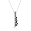 Thumbnail Image 0 of 0.29 CT. T.W. Enhanced Black and White Diamond Vertical Bar Scatter Pendant in Sterling Silver and Black Rhodium