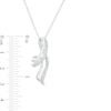 Diamond Accent Looping Ribbon Pendant in Sterling Silver