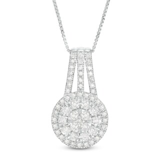 0.95 CT. T.W. Multi-Diamond Pendant in 10K Gold