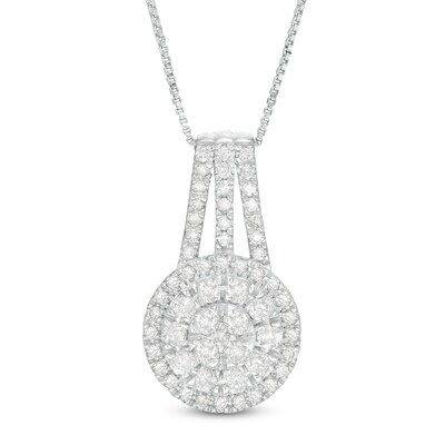 0.95 CT. T.W. Multi-Diamond Pendant in 10K Gold